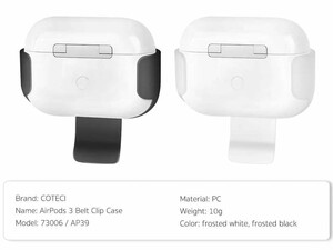 Coteetci Airpods 3 belt clip case 73006-BK