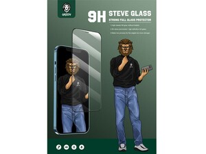 Green 9H Steve Glass Strong Full Screen Protector For Apple iPhone 12 Pro Max