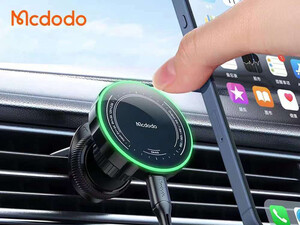 خرید هولدر و شارژر وایرلس خودرو مک دودو Mcdodo Atmosphere Light Magnetic Car Charger CH-512