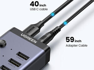 بهترین هاب 4 در 1 یوگرین Ugreen 4IN1 USB HUB 3.0 Adapter cm613-90874