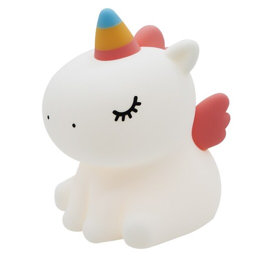 چراغ خواب اتاق کودک مدل ضربه ایی سیلیکونی طرح یونیکورن
