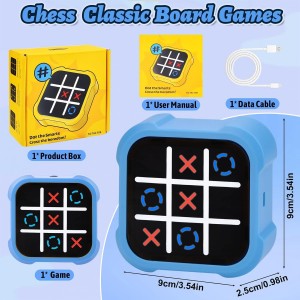 کنسول بازی دستی ۳ در ۱ مدل Tic Tac Toe Bolt