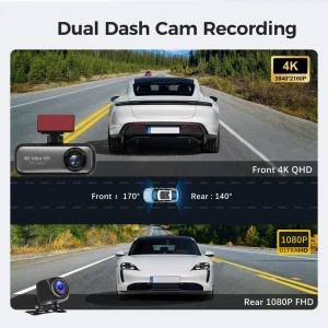 دوربین داشبوردی 4K با دوربین دوگانه