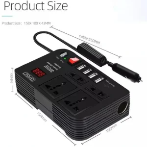اینورتر فندکی ماشین مدل BYGD 300W ظرفیت ۳۰۰ وات