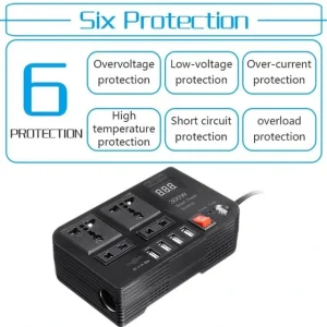 اینورتر فندکی ماشین مدل BYGD 300W ظرفیت ۳۰۰ وات