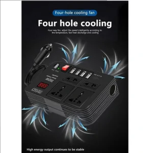 اینورتر فندکی ماشین مدل BYGD 300W ظرفیت ۳۰۰ وات
