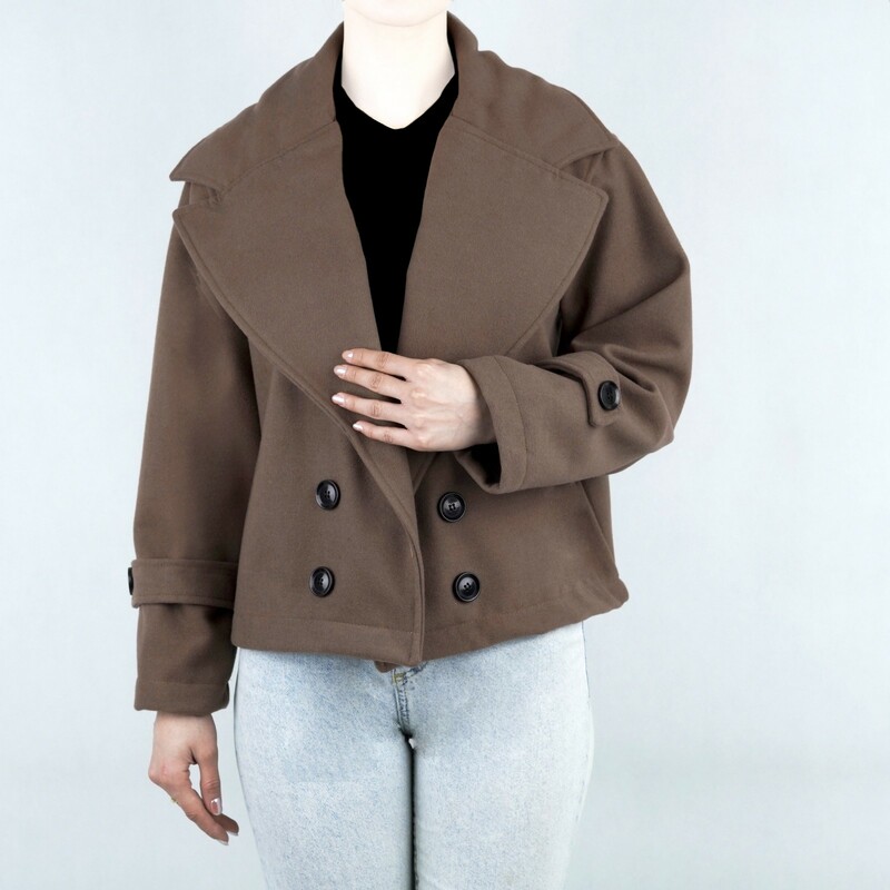 کت زنانه فوتر دکمه دار برشکا
