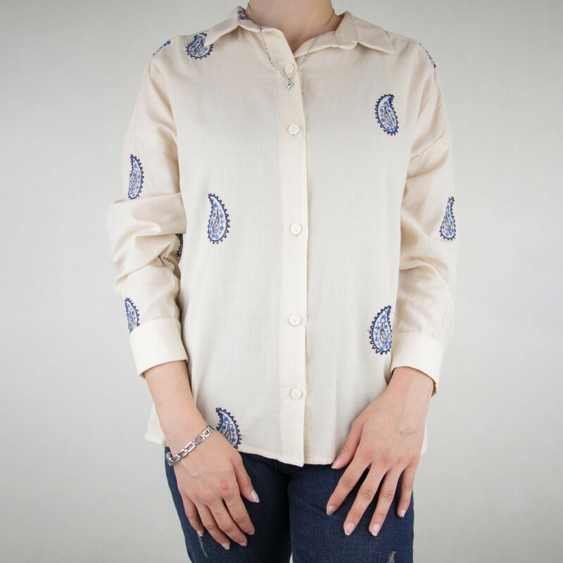 شومیز زنانه پارچه لینن