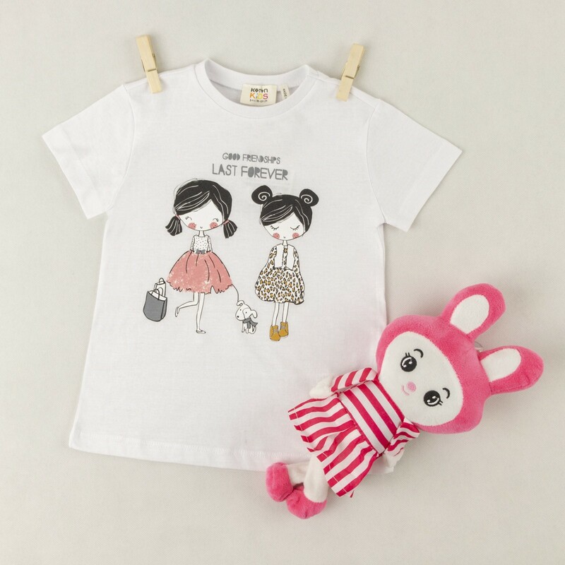 تیشرت بچه گانه طرح دو دختر