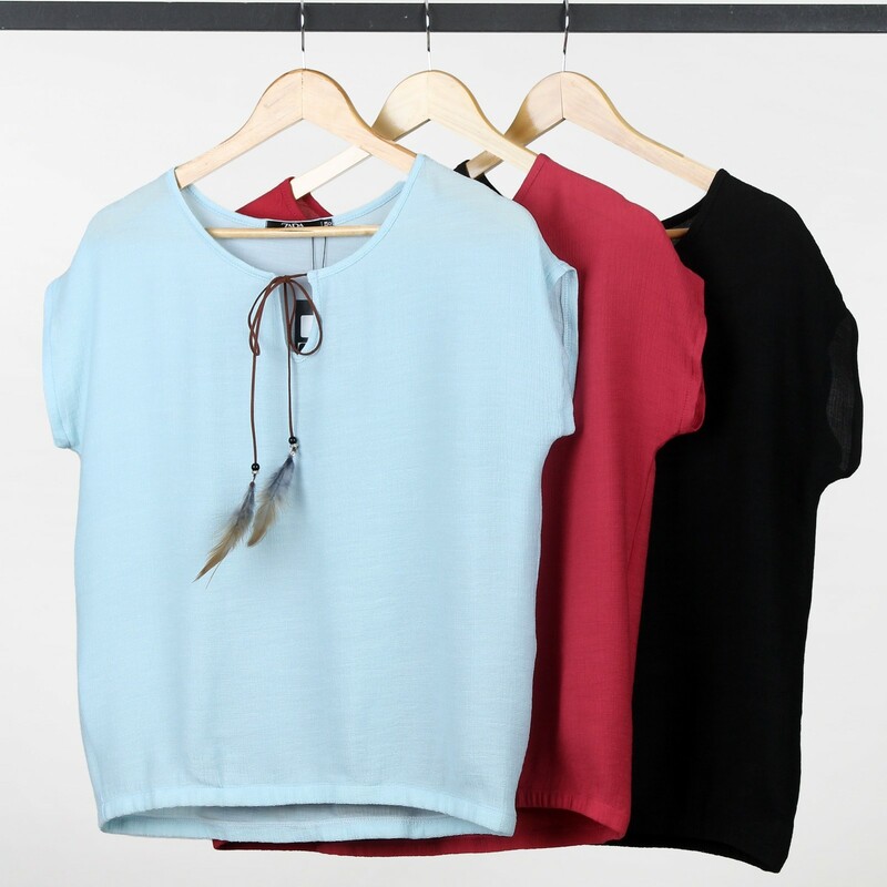 شومیز زنانه  آستین کوتاه