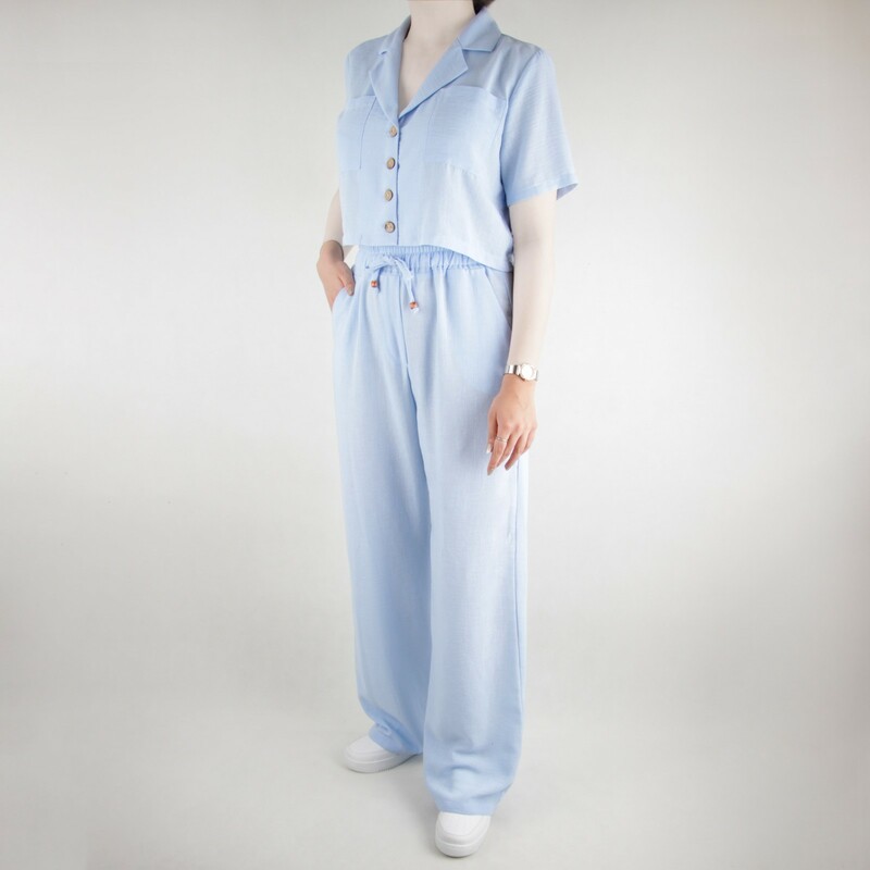 ست کراپ و شلوار زنانه