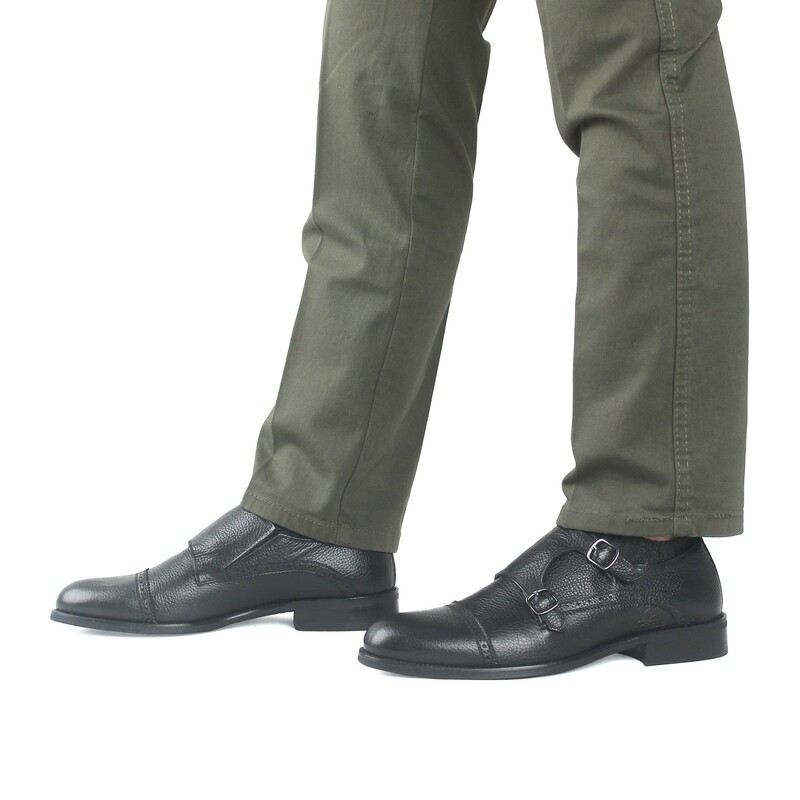 کفش چرم سگک دار مردانه