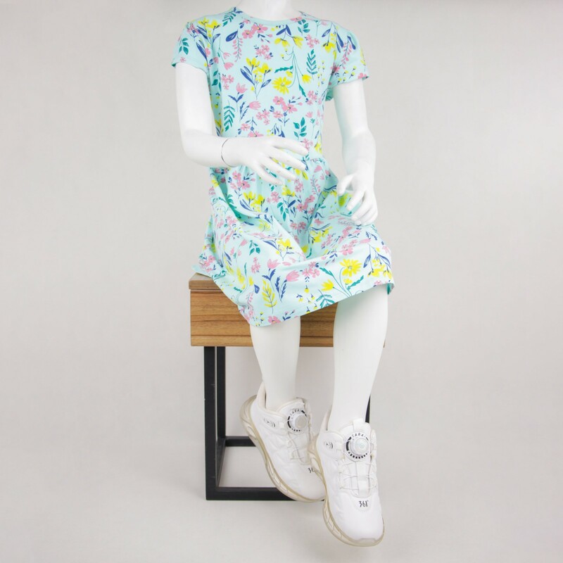 سارافون دخترانه طرح گل و برگ