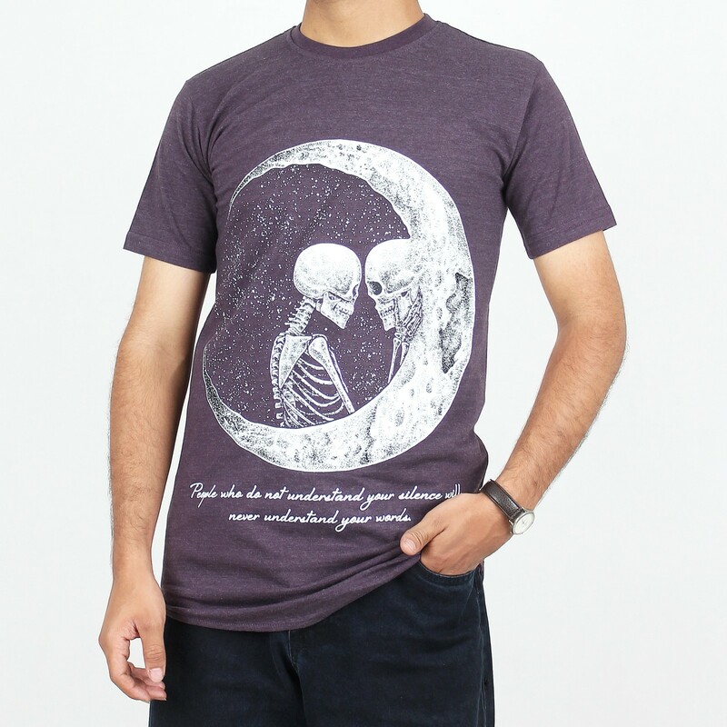 تیشرت اسکلت لاو با ماه مردانه