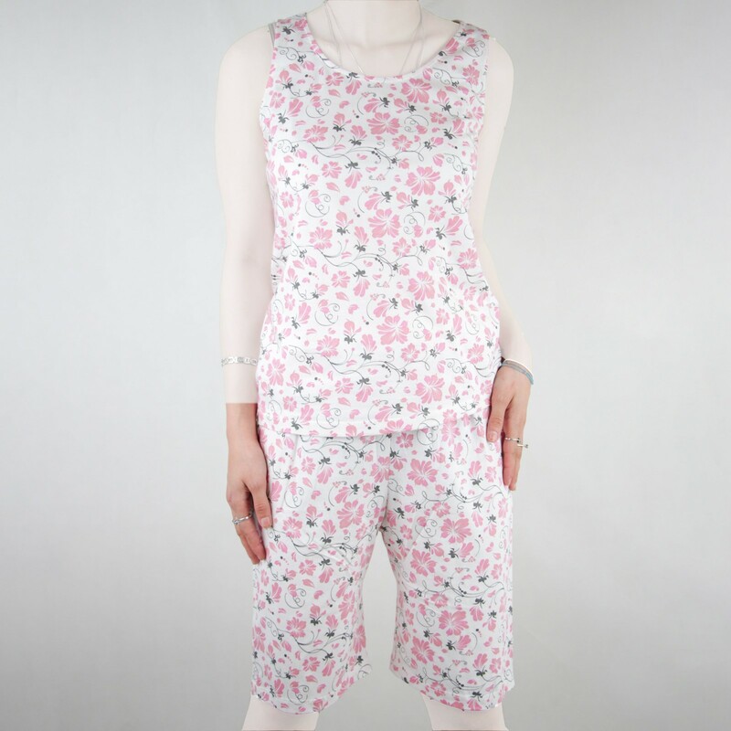 ست زنانه شلوارک و تاپ eodo طرح  گل