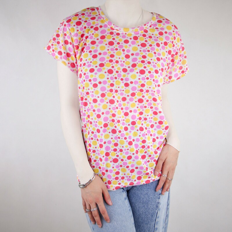 تیشرت زنانه  پنبه ایسان طرح توپی