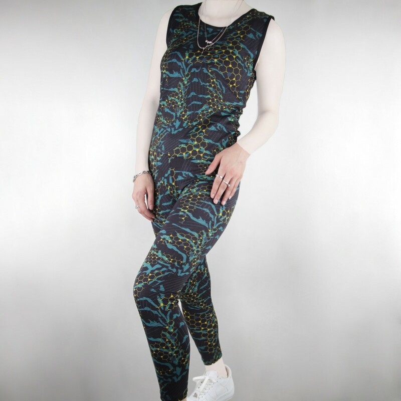 ست بلوز و شلوار ورزشی زنانه سبز و زرد