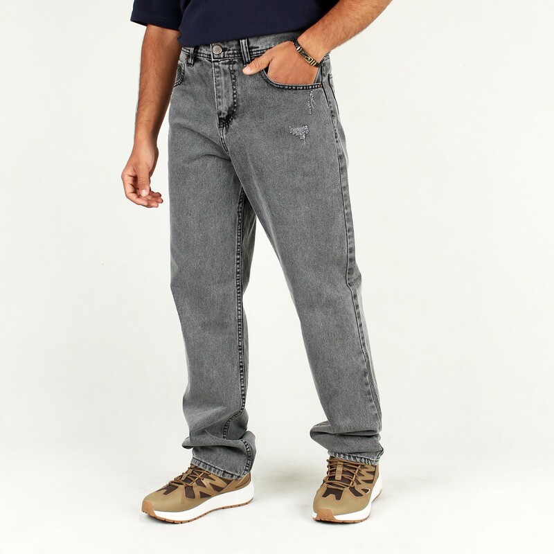 شلوار جین مردانه امیا طرح ساده راسته