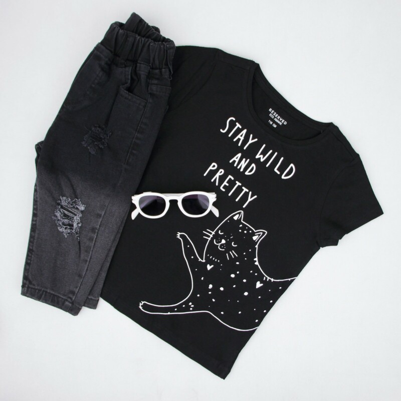 تیشرت بچه گانه طرح گربه