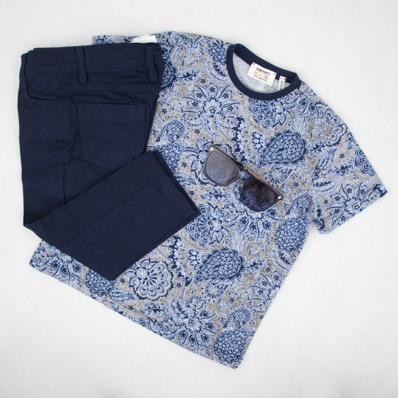 تیشرت پسرانه بته جقه برند koton