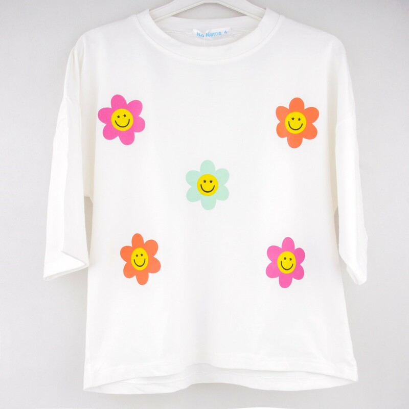 تیشرت دخترانه گل دار NO NAME
