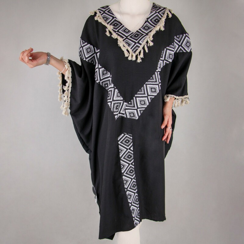 کفتان زنانه  یقه هفتی طرح لوزی