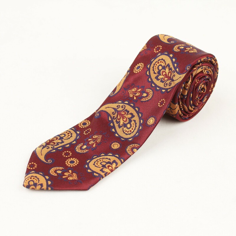 کروات مردانه دو لایه بته جقه زرشکی  PIEXXO BUTTI