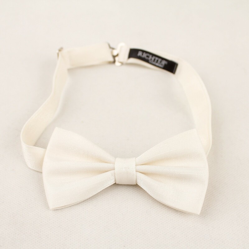 پاپیون مردانه سفید شاین دار