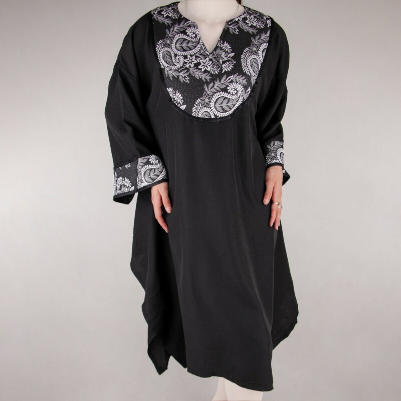 کفتان زنانه یقه هفتی طرح بته جقه