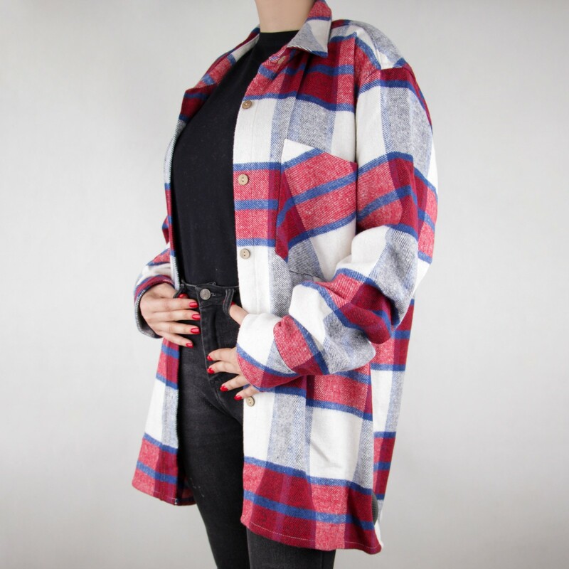 پیراهن کتی زنانه طرح چهار خونه