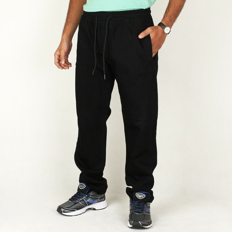 شلوار مردانه اسلش کمر کش مشکی DIESEL