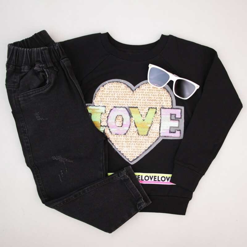 بلوز دورس دخترانه طرح LOVE