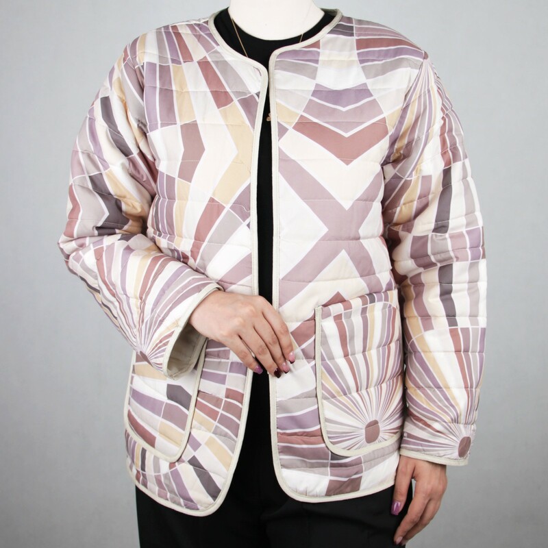 کاپشن زنانه کوتاه رنگارنگ تیره نیزل