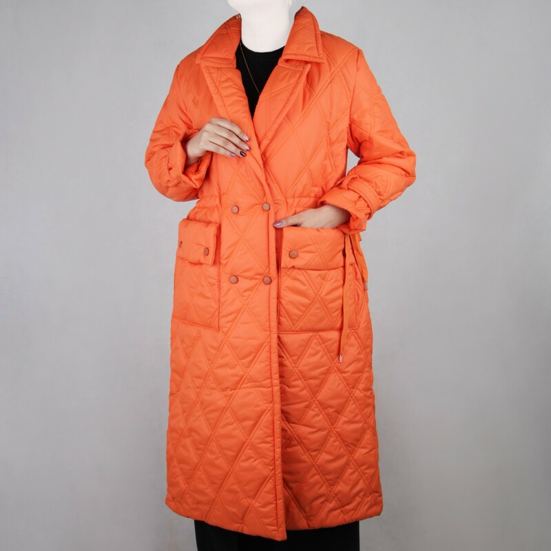 کاپشن زنانه بلند نارنجی M2