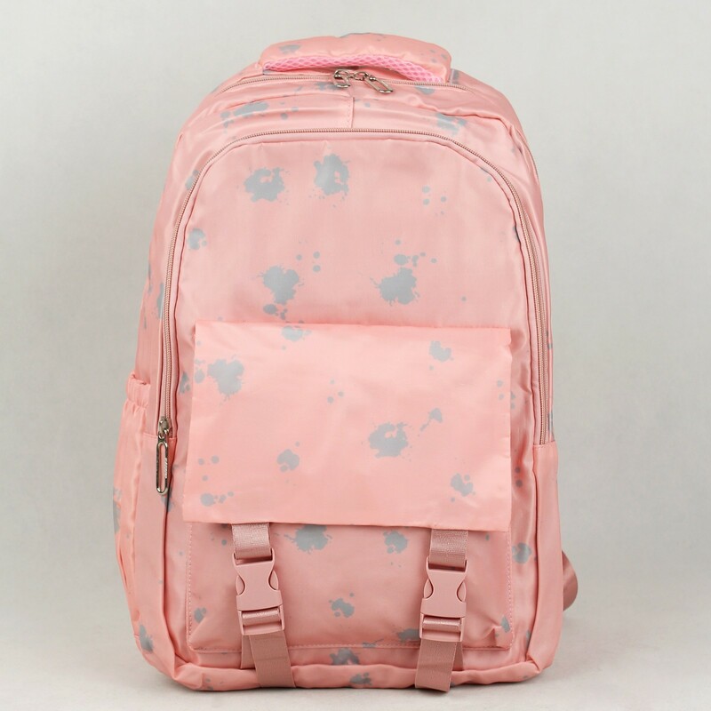 کیف و کوله پشتی دبستانی طرح خال خالی صورتی