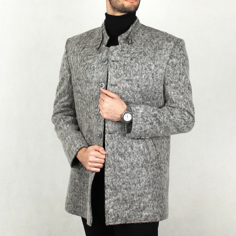 پالتو مردانه دو جیب یقه ایستاده
