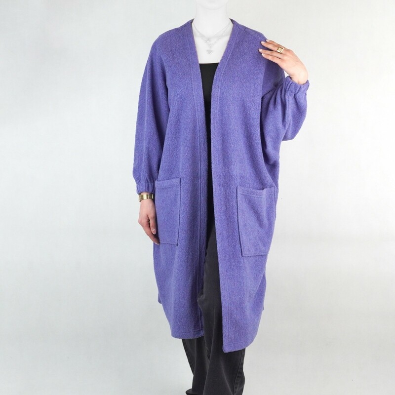 مانتو زنانه جلو باز بنفش دانزا