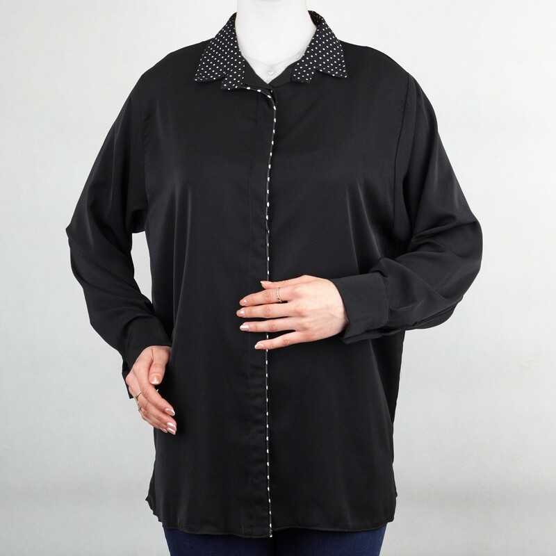 شومیز زنانه یقه خال خالی نیزل