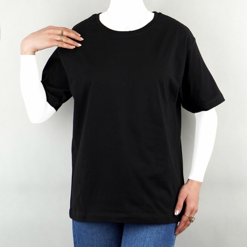 تیشرت زنانه ساده نیزل یقه گرد