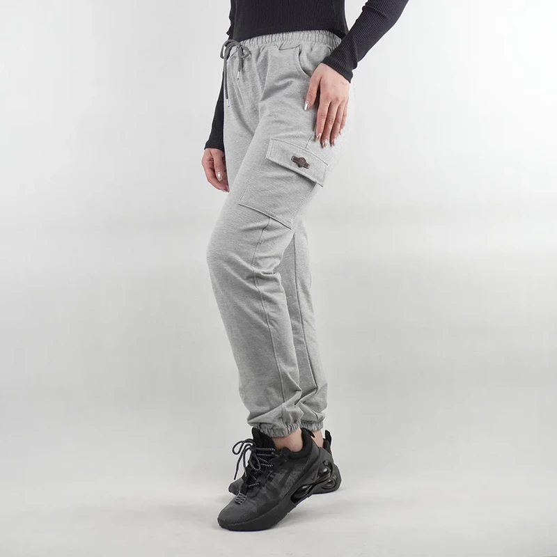 شلوار ضخیم کمر کش طوسی