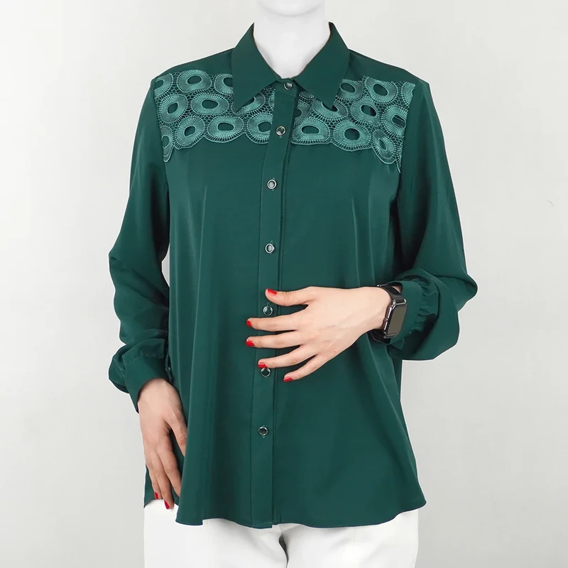 شومیز زنانه سرشانه طرحدار