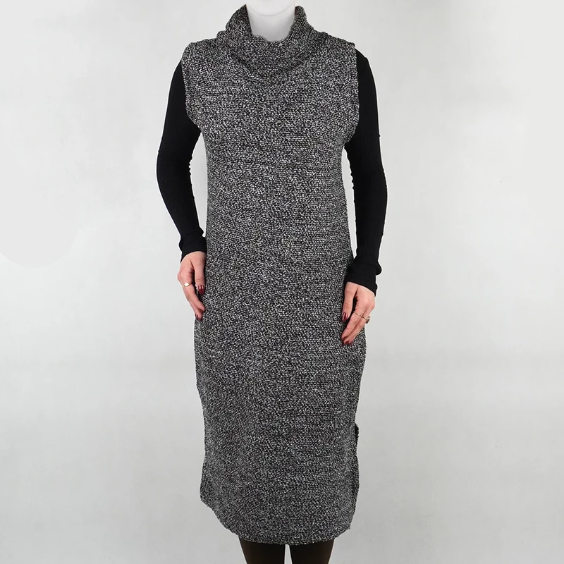 سارافون زنانه بلند بافت قهوه ای