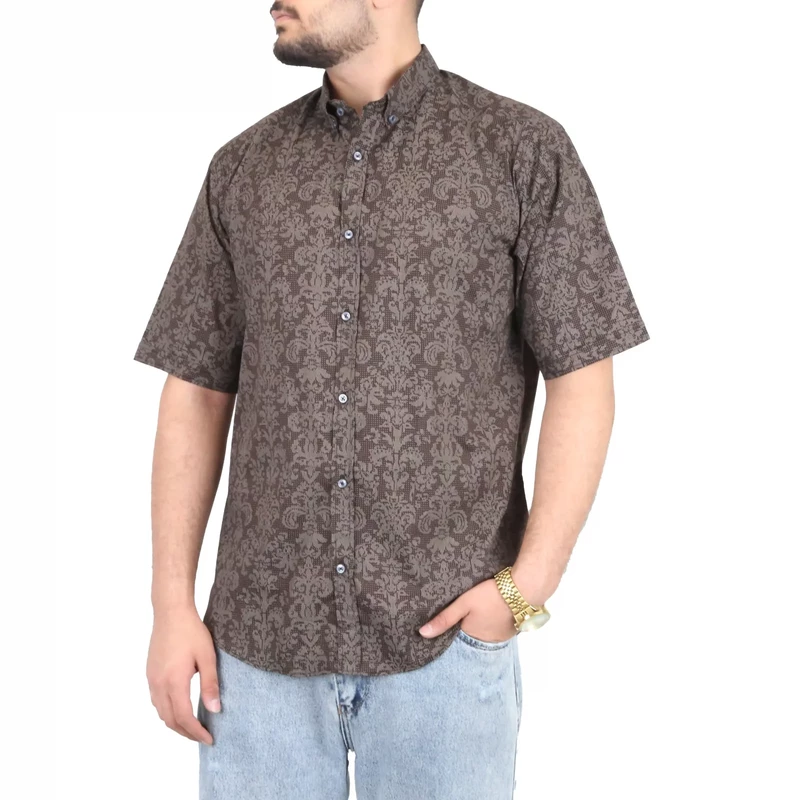 پیراهن مردانه طرح دار هاوایی