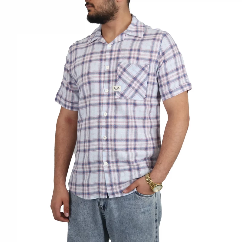 پیراهن  مردانه  چهار خانه مراکشی marrakech