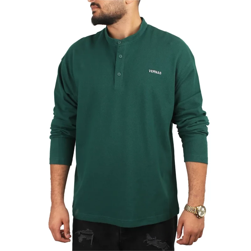 تیشرت یقه دیپلمات مردانه سایز بزرگ