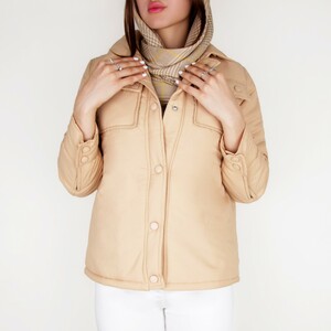 کاپشن زنانه کرم برند M2