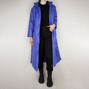 کاپشن زنانه بلند آبی کاربنی برند M2