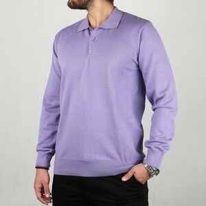 بافت مردانه آستین کشی بنفش  silvana