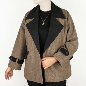 پالتو زنانه پشمی بدون دکمه برند نیزل nizel