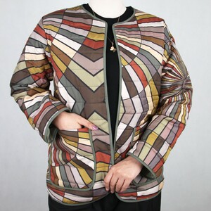 کاپشن زنانه کوتاه رنگارنگ